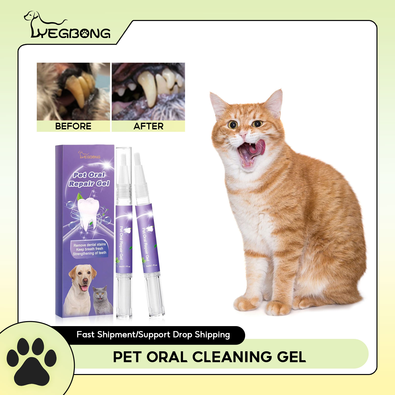 Teeth Whitening Session - Pet Oral Repair Gel Welpen Zahnstein
