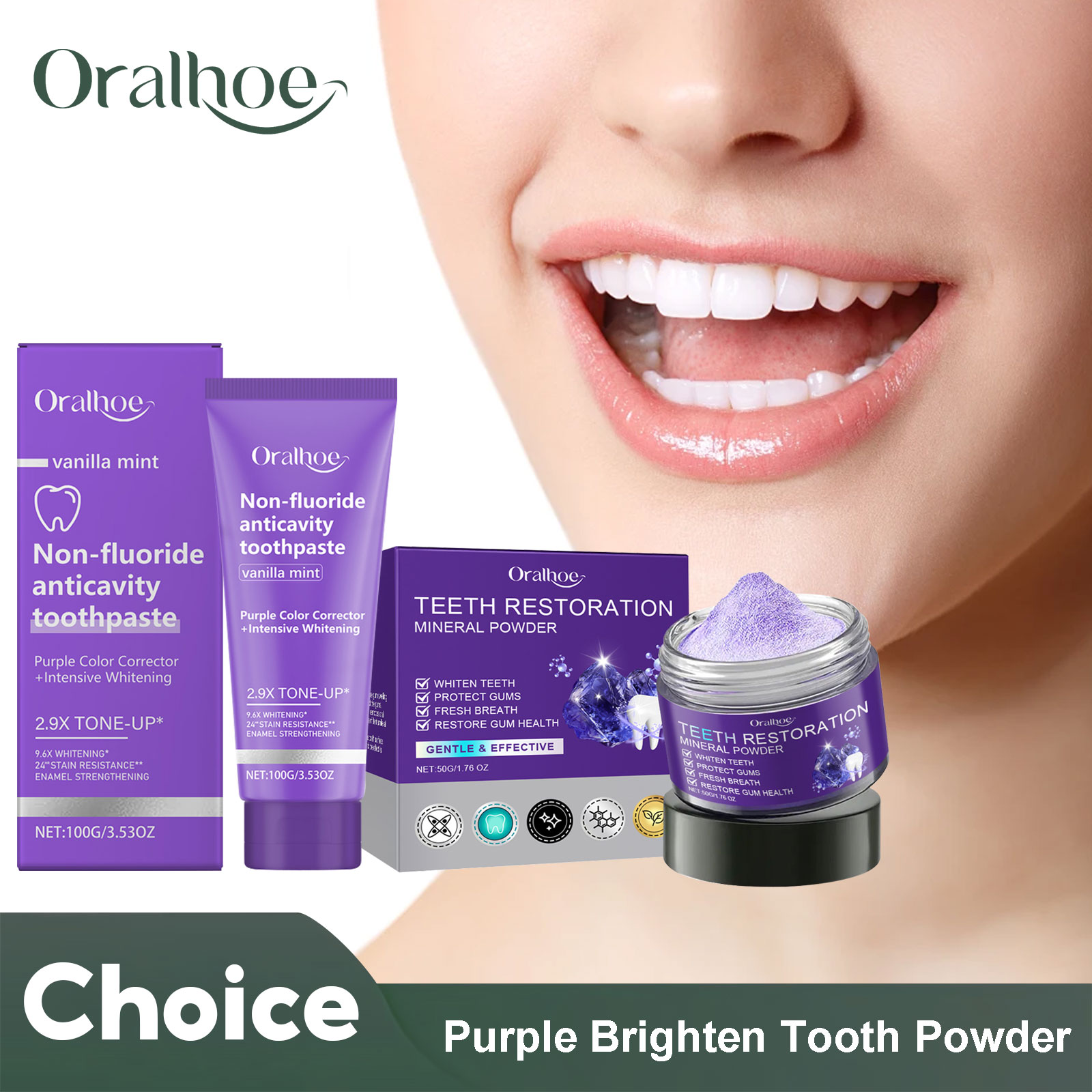 Teeth Whitening Session - Teeth Restoration Mineral Powder Teeth Whitening